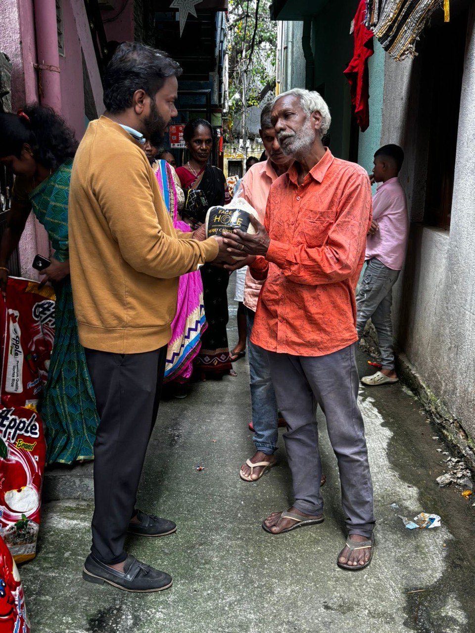 A community outreach gathering organized by Face of Hope