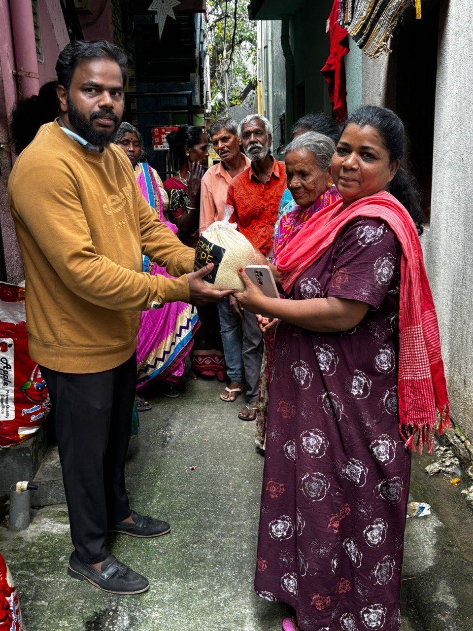 Residents of a community served by Face of Hope during an outreach program
